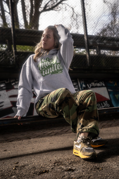 AM1U Grey Green Oversized Hoodie