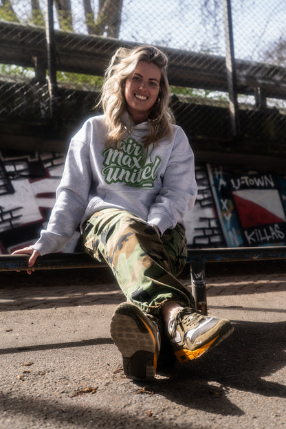 AM1U Grey Green Oversized Hoodie