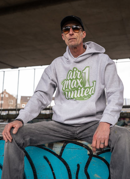 AM1U Grey Green Oversized Hoodie